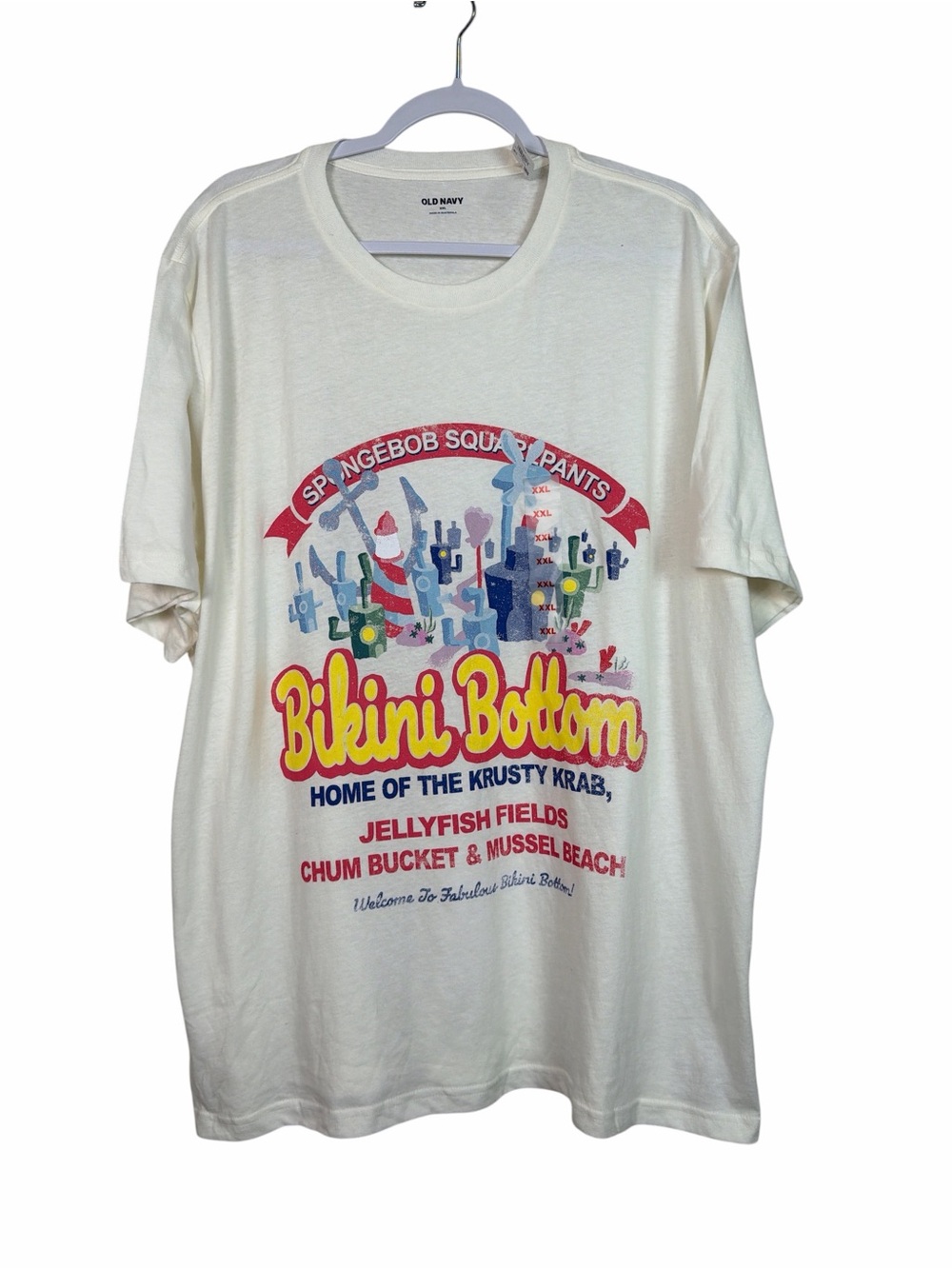 NWT Old Navy SpongeBob SquarePants Bikini Bottom Graphic T-Shirt XXL